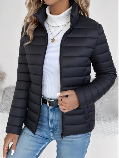 Veste mi-saison femme à col montant légère et isolante 2