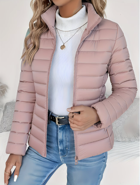 Veste mi-saison femme à col montant légère et isolante 4