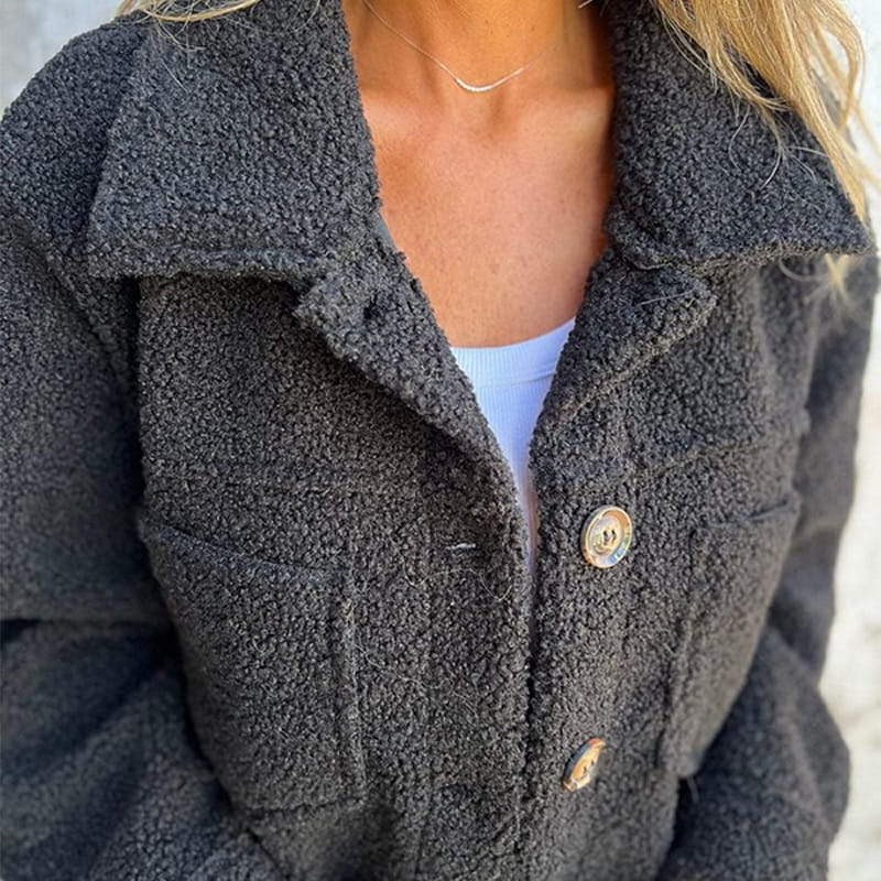 Veste mi-saison femme boutonnée à col à revers et poches pratiques 7