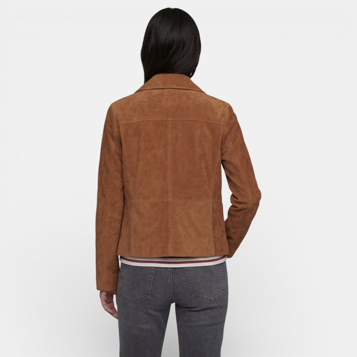 Veste mi-saison femme en suédine légère et douce 3