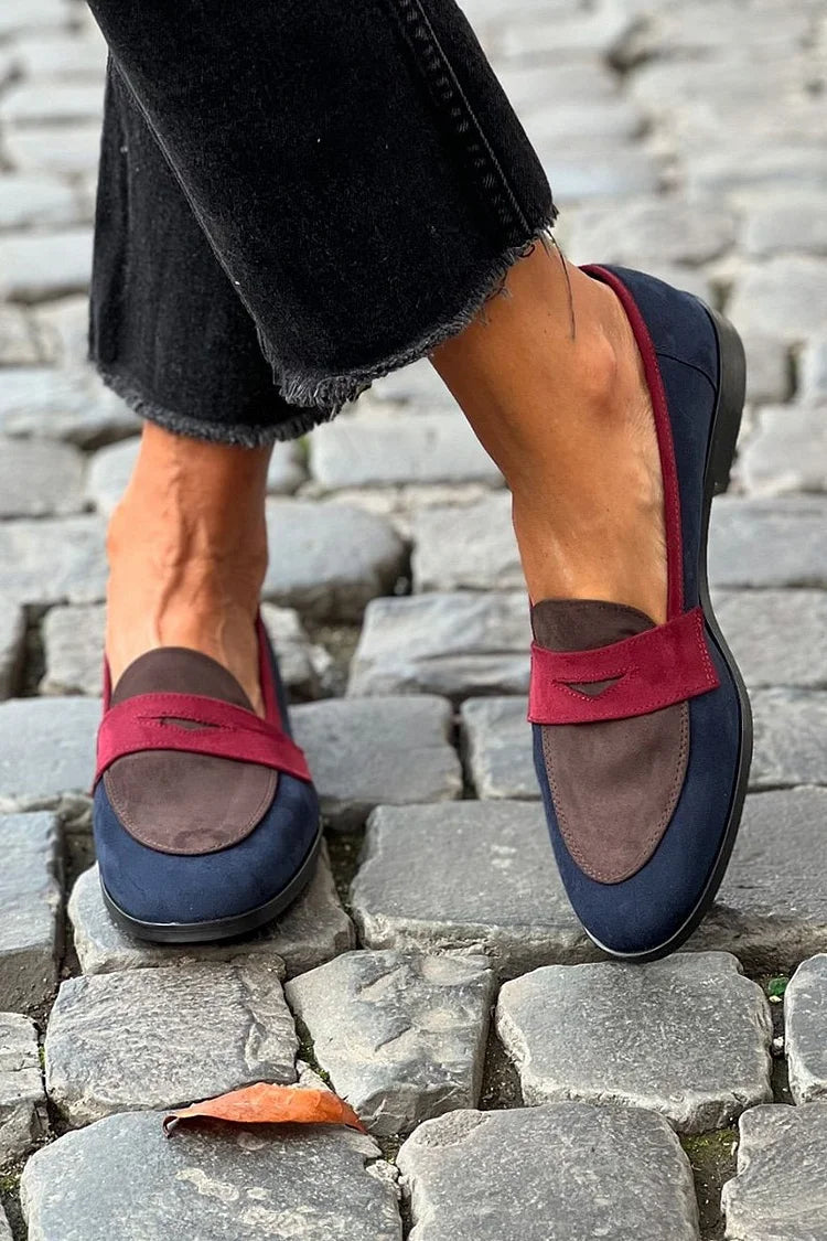 Mocassins femme à bout rond et petit talon 1