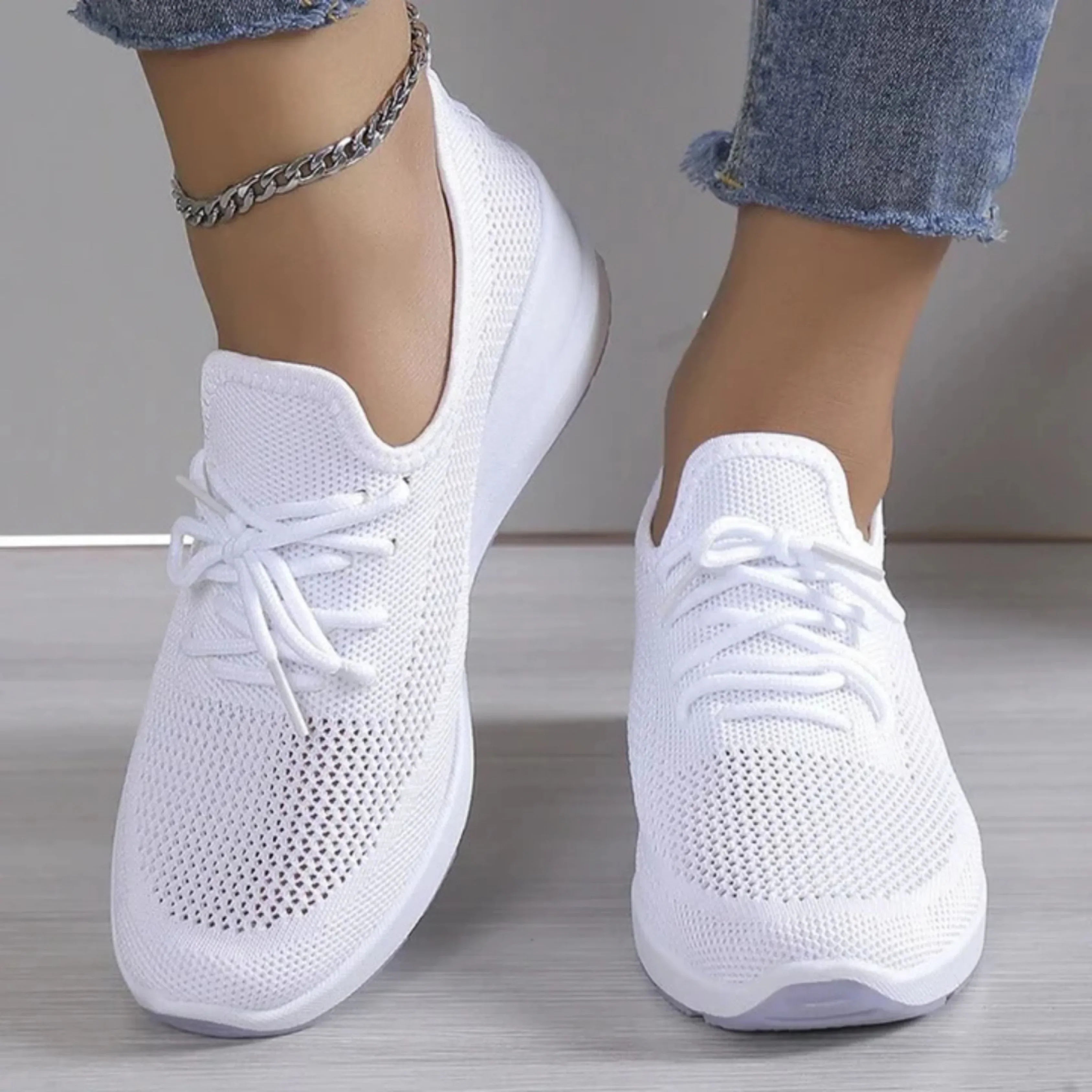 Chaussures femme à enfiler sans lacets légères et respirantes avec semelle amortissante 2