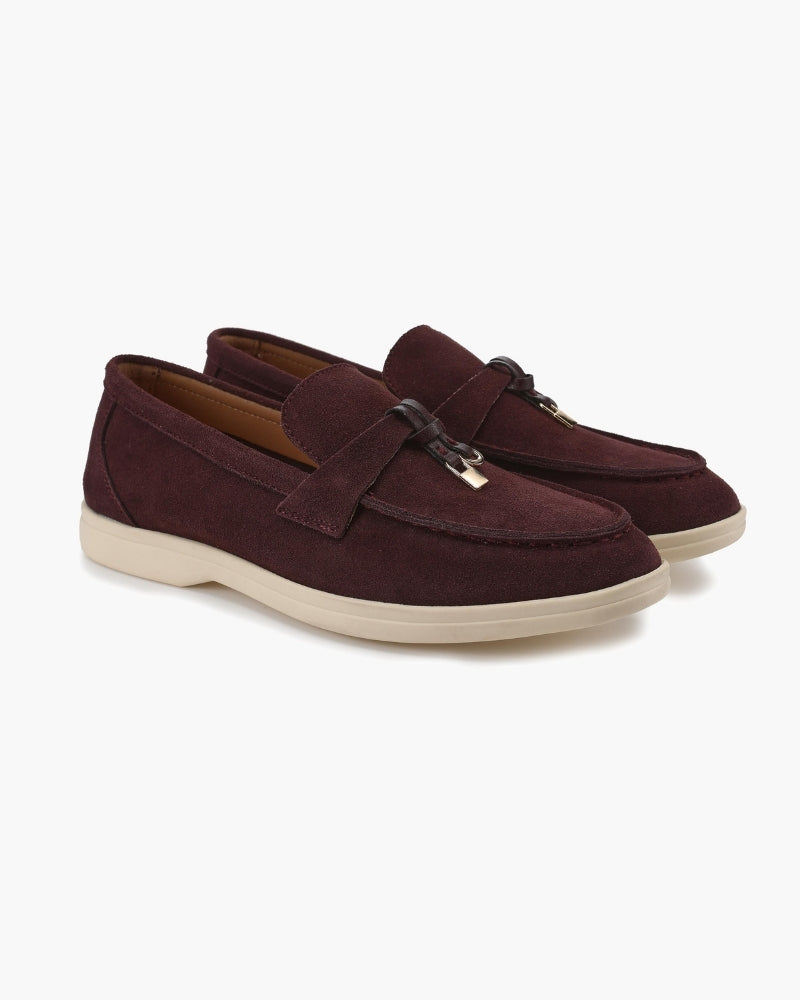 Mocassins femme en daim à enfiler 18