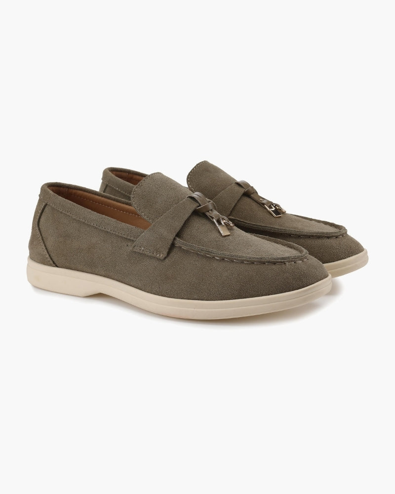 Mocassins femme en daim à enfiler 10