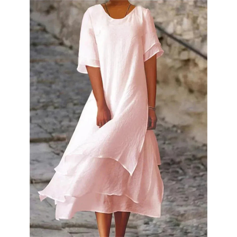 Robe midi fluide à coupe ample femme