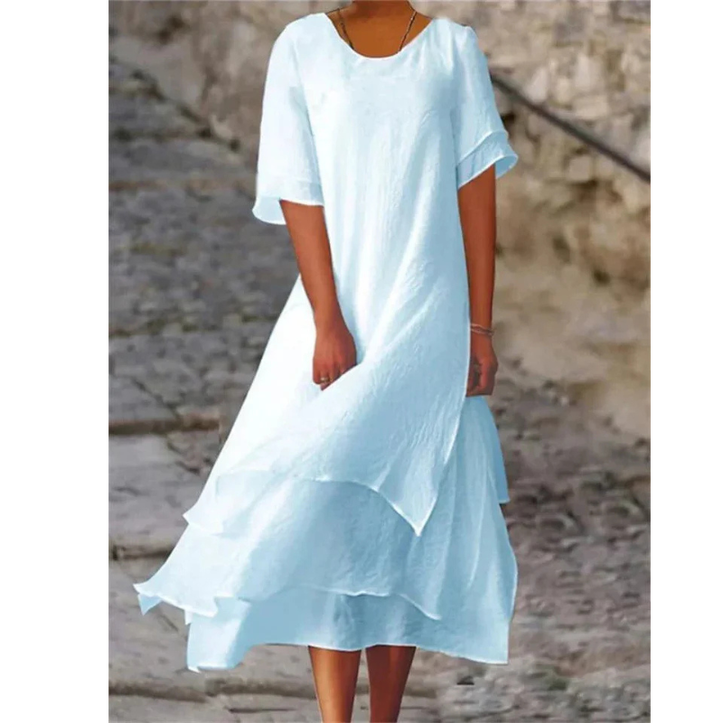 Robe midi fluide à coupe ample femme