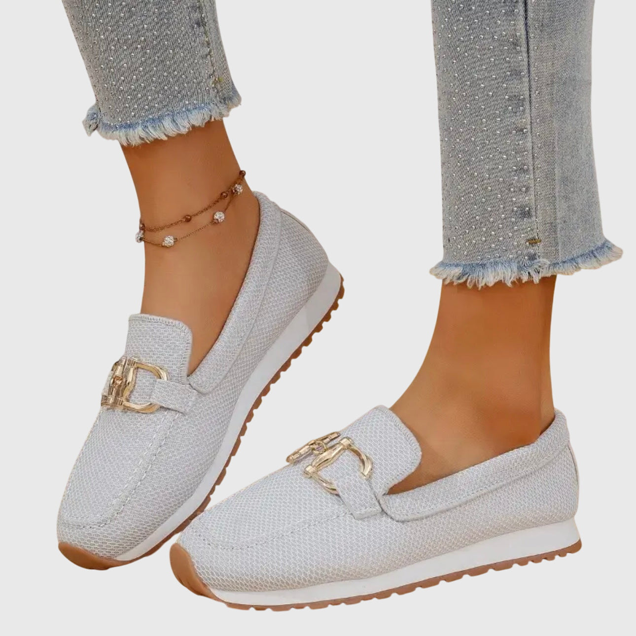 Mocassins femme en maille à semelle amortissante 8