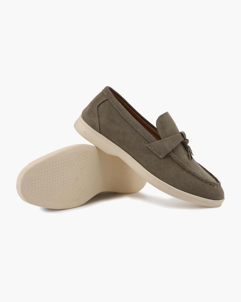 Mocassins femme en daim à enfiler 11