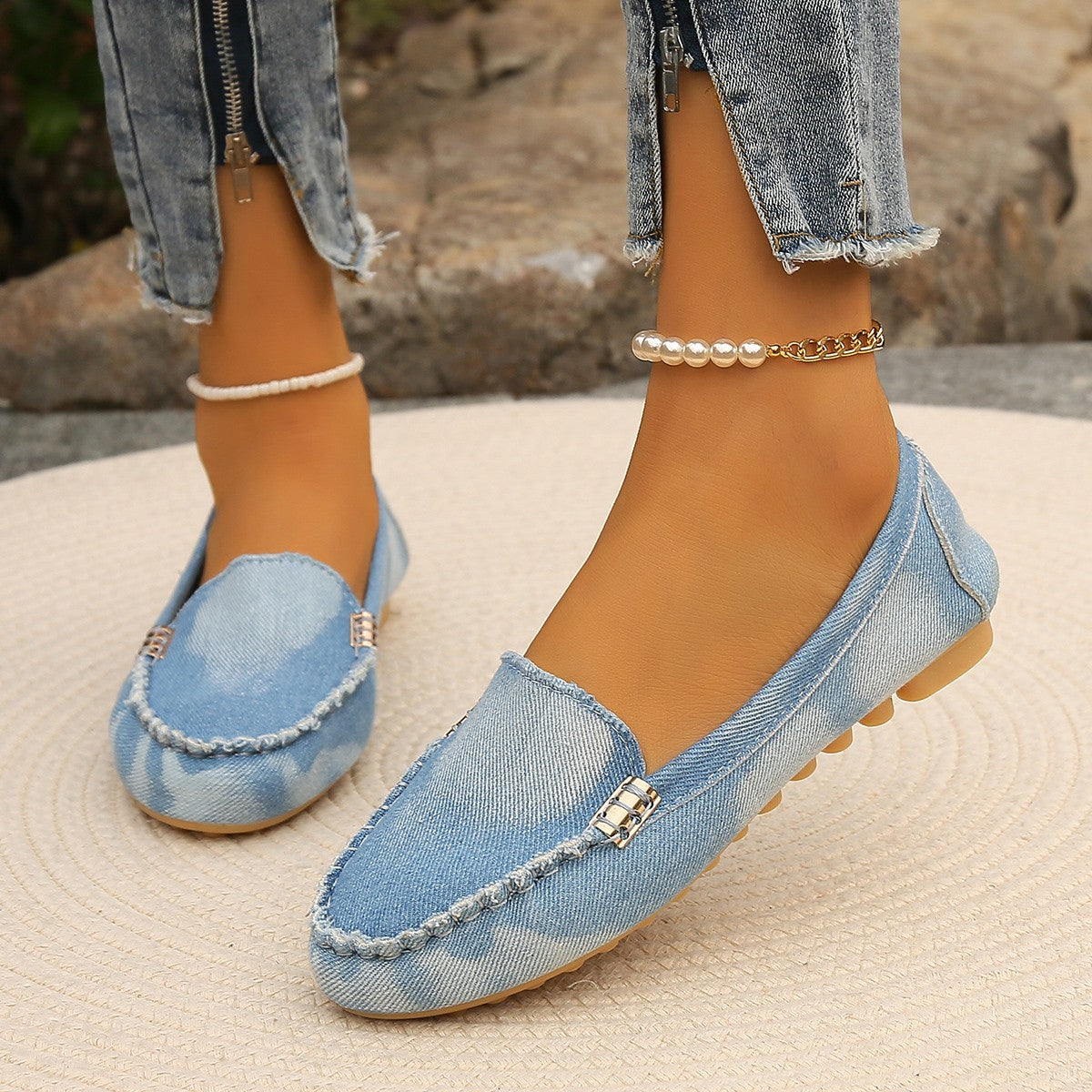 Mocassins femme plats à bout rond 1