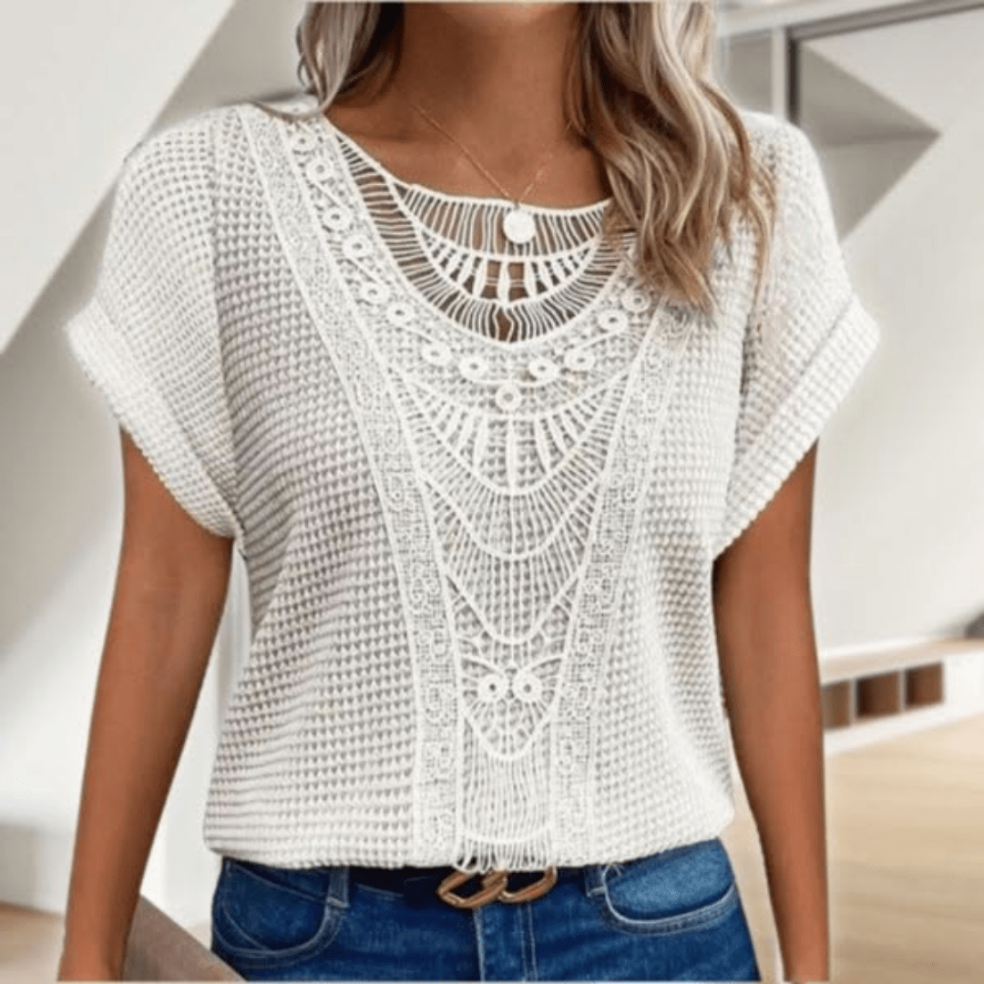Blouse femme en dentelle légère et élégante