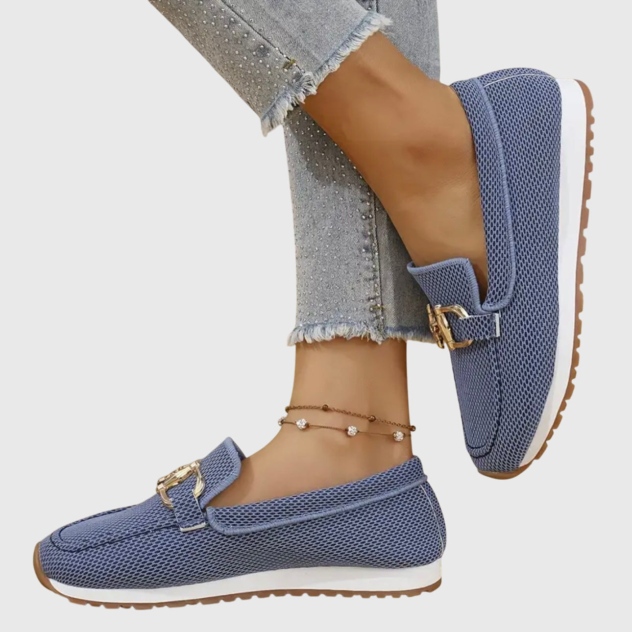 Mocassins femme en maille à semelle amortissante 9