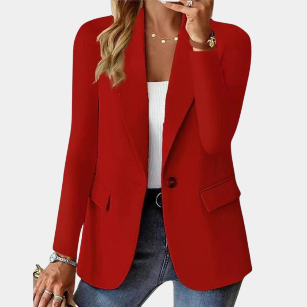 Blazer femme cintré coupe tailleur à manches longues et fermeture devant pour le bureau et le quotidien 5