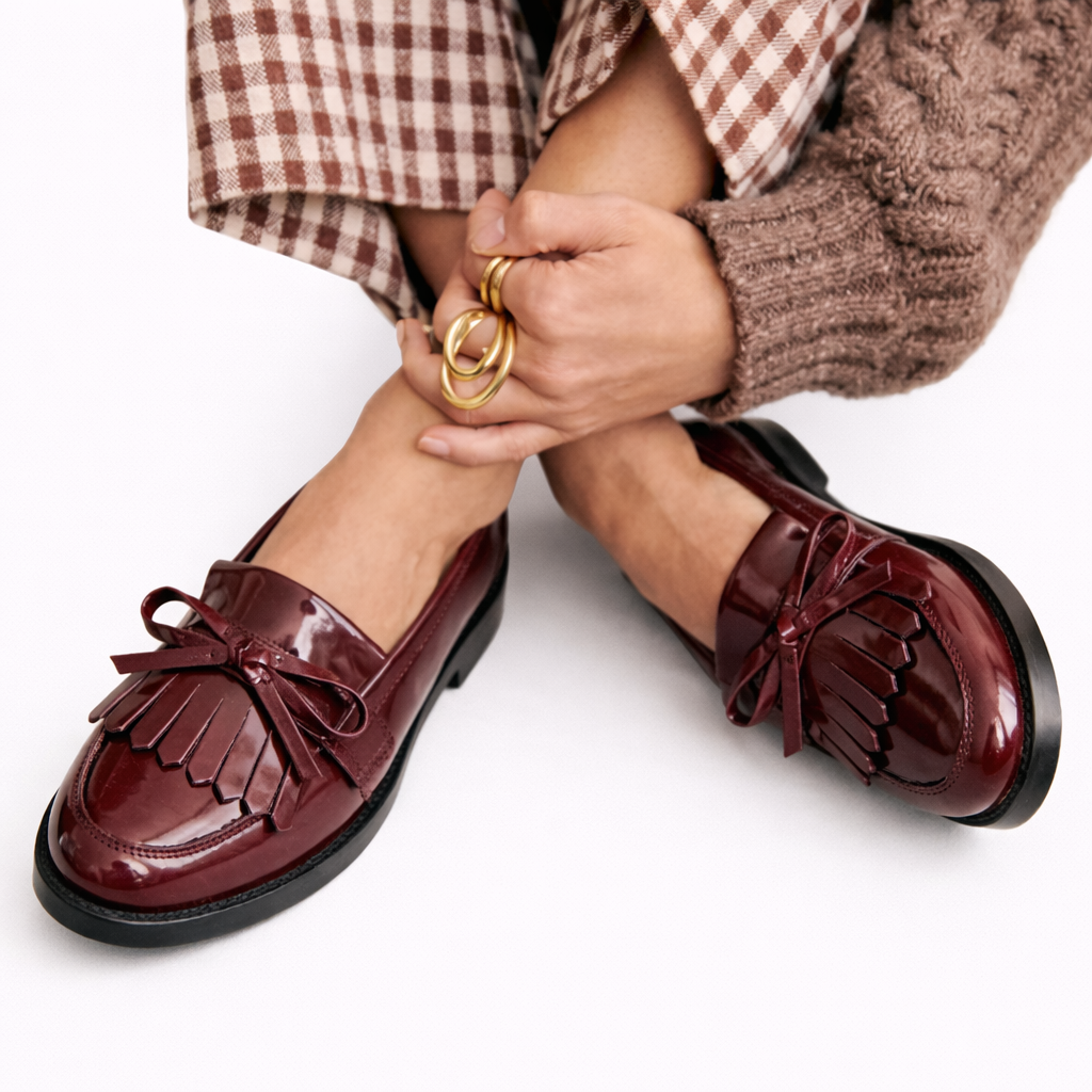 Mocassins femme élégants à nœud 1