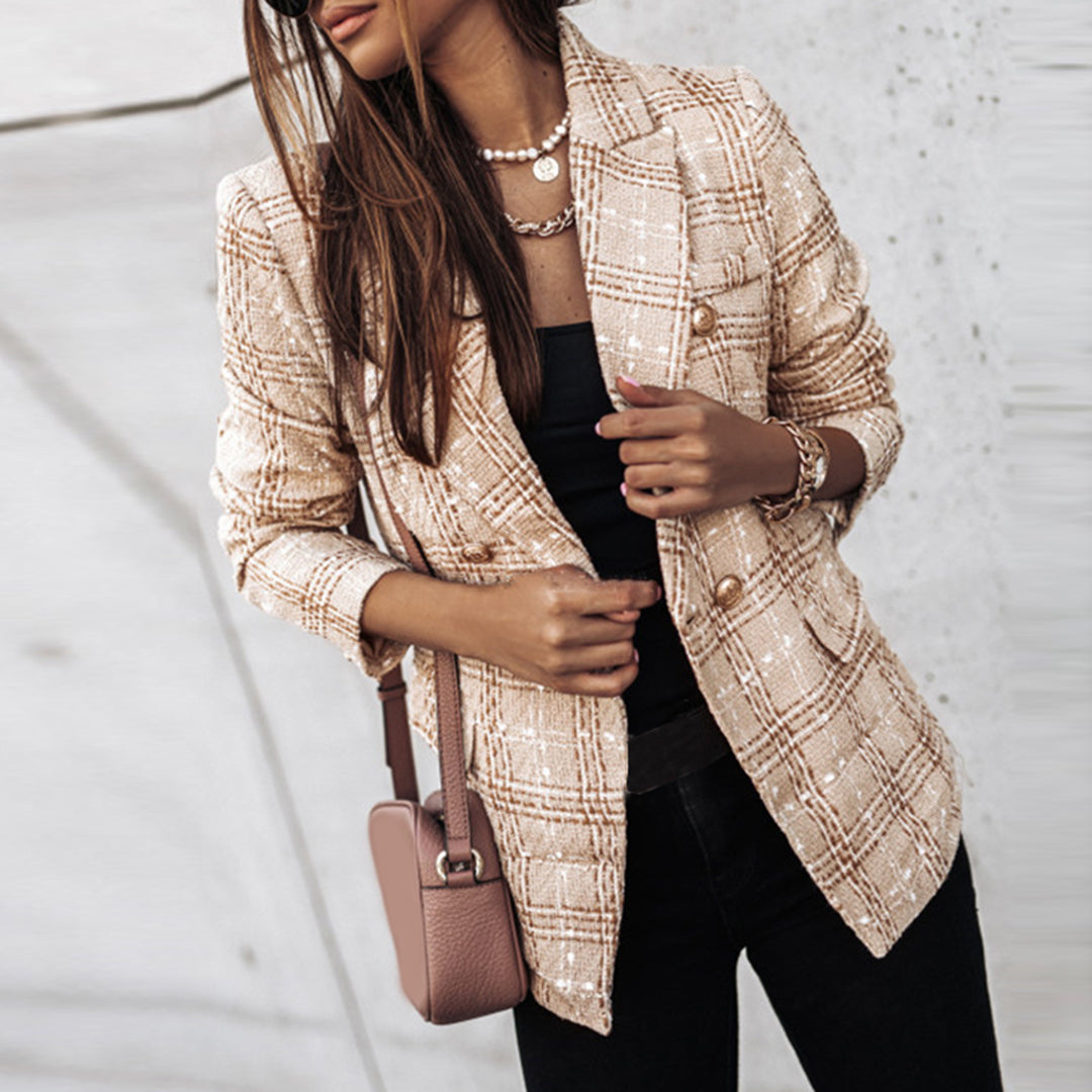Blazer femme cintré à un bouton et manches longues pour le bureau et les occasions habillées 3