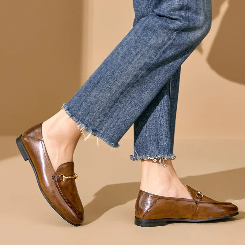 Mocassins femme à mors métallique 1