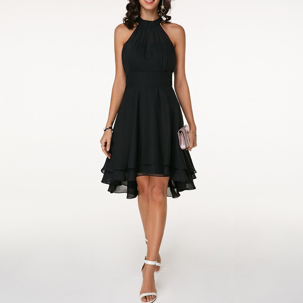 Robe midi élégante avec ruches femme