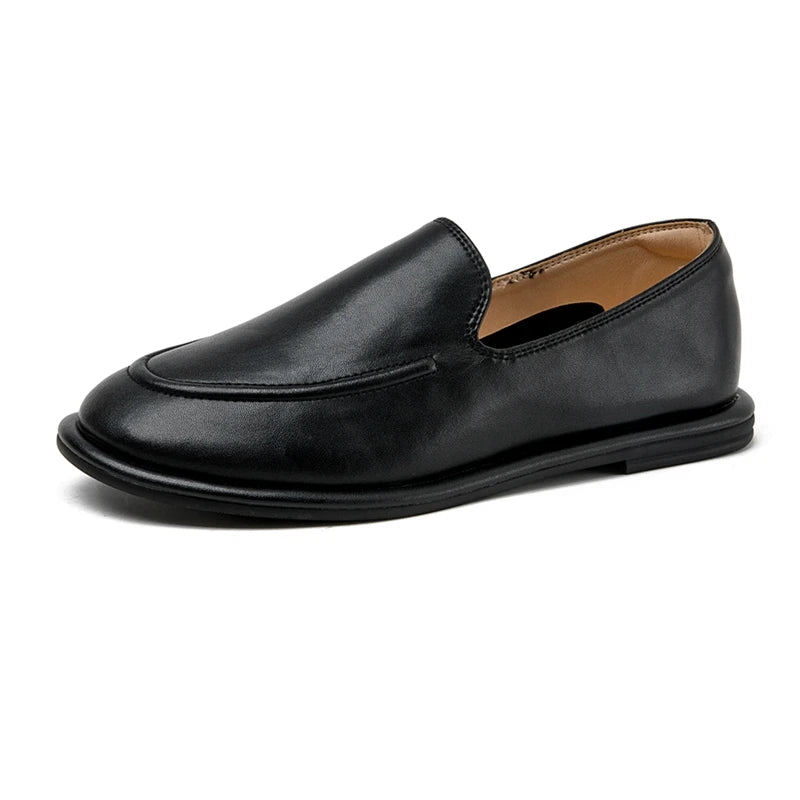 Mocassins femme à enfiler à bout rond épuré 2