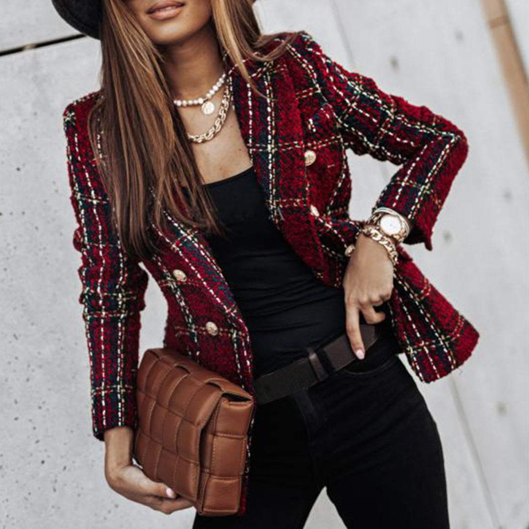 Blazer femme cintré à un bouton et manches longues pour le bureau et les occasions habillées 4
