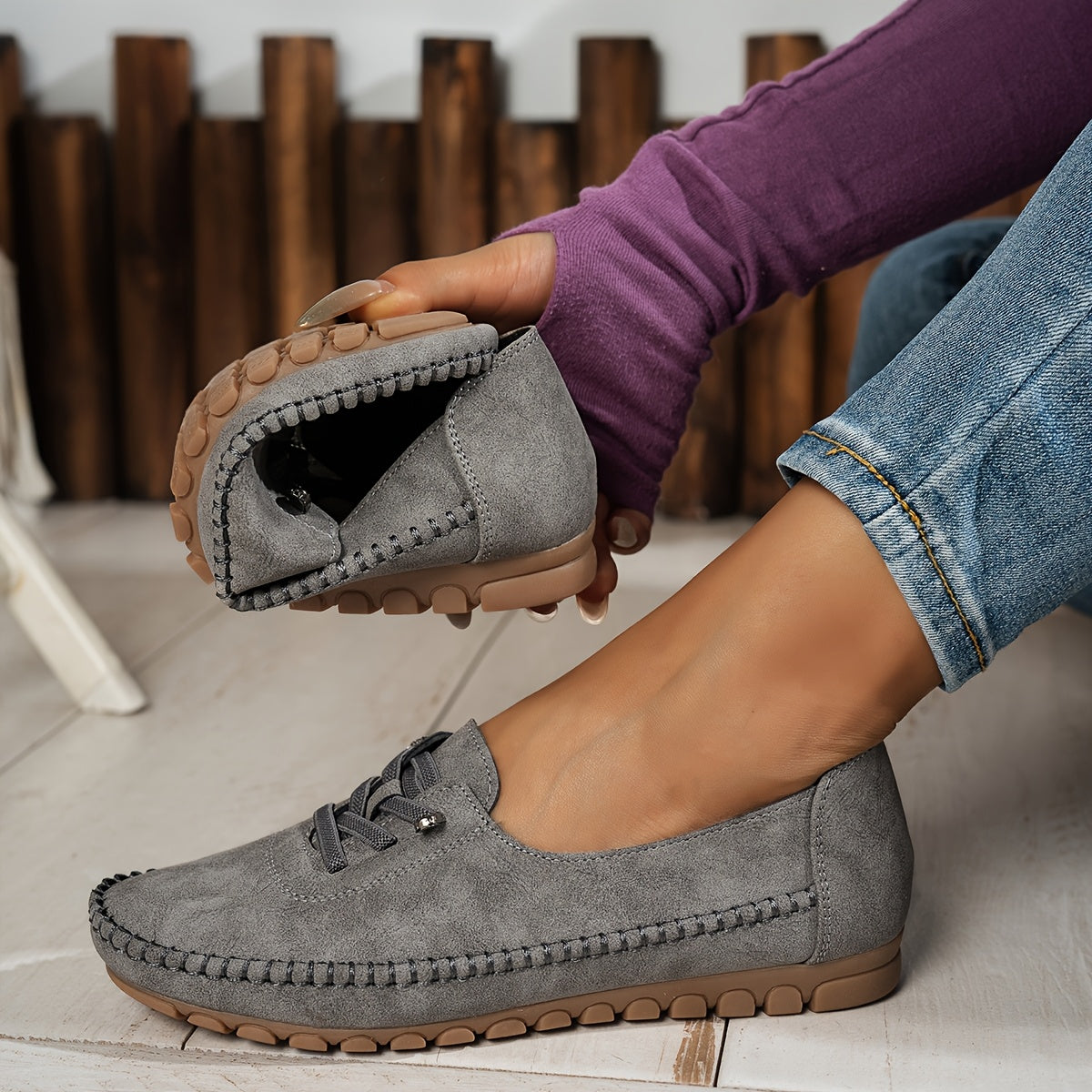 Mocassins femme souples et légers à semelle antidérapante 6