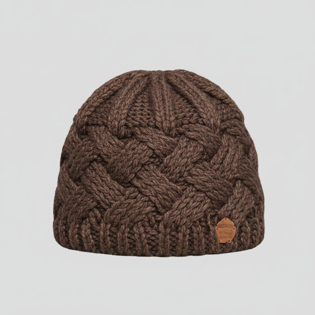Bonnet en grosse maille torsadée 7