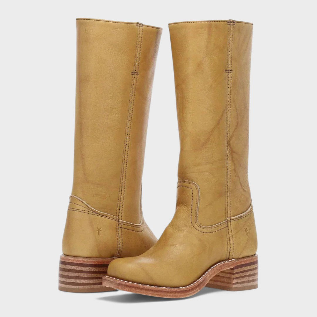 Bottes cavalières en cuir femme à talon bloc 4