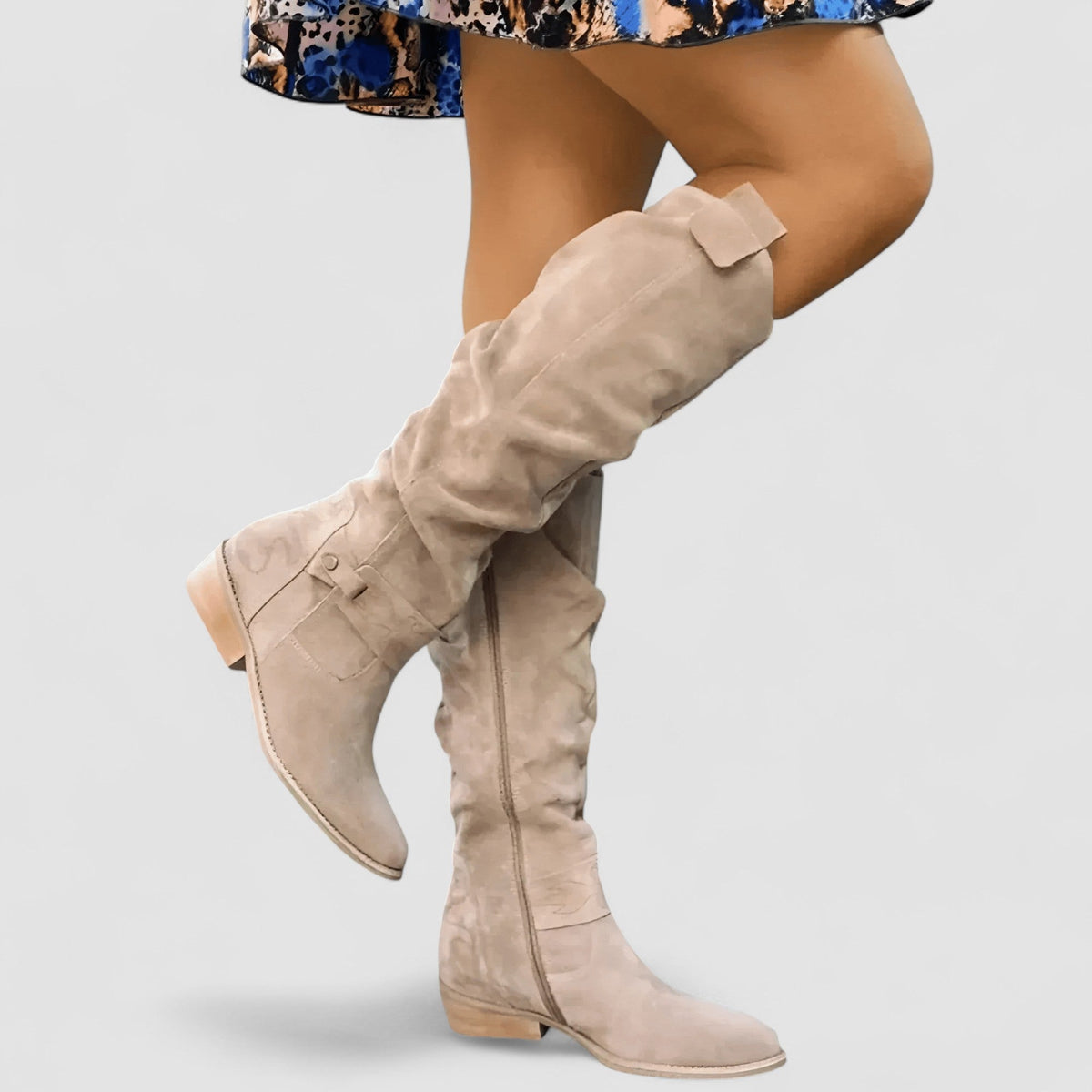 Bottes confort femme à talon et coupe large respirantes 1