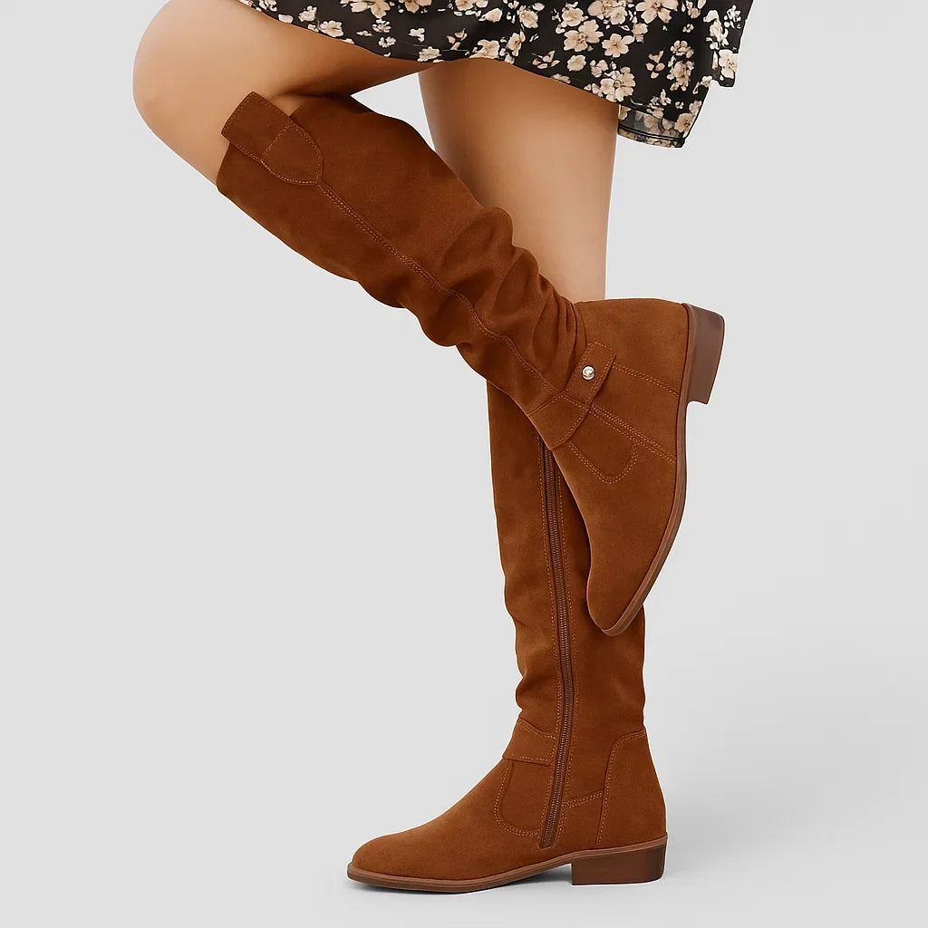 Bottes confort femme à talon et coupe large respirantes 4