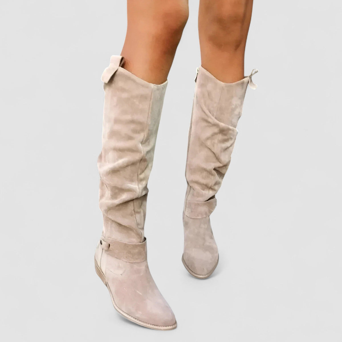 Bottes confort femme à talon et coupe large respirantes 7