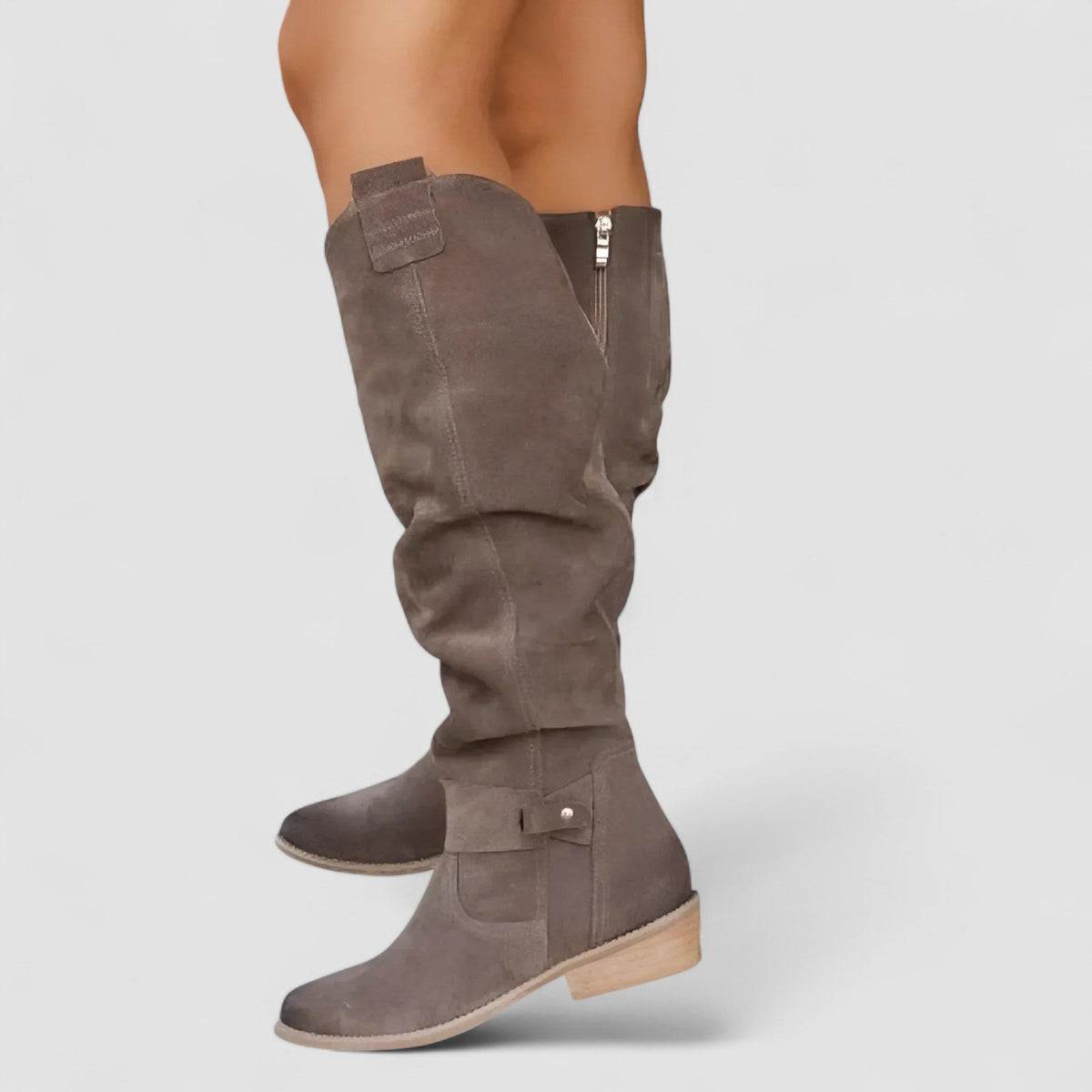 Bottes confort femme à talon et coupe large respirantes 8