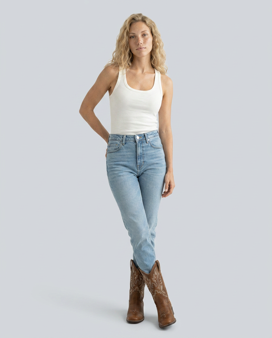 Bottes cowboy femme hautes brodées à bout pointu en simili cuir 6