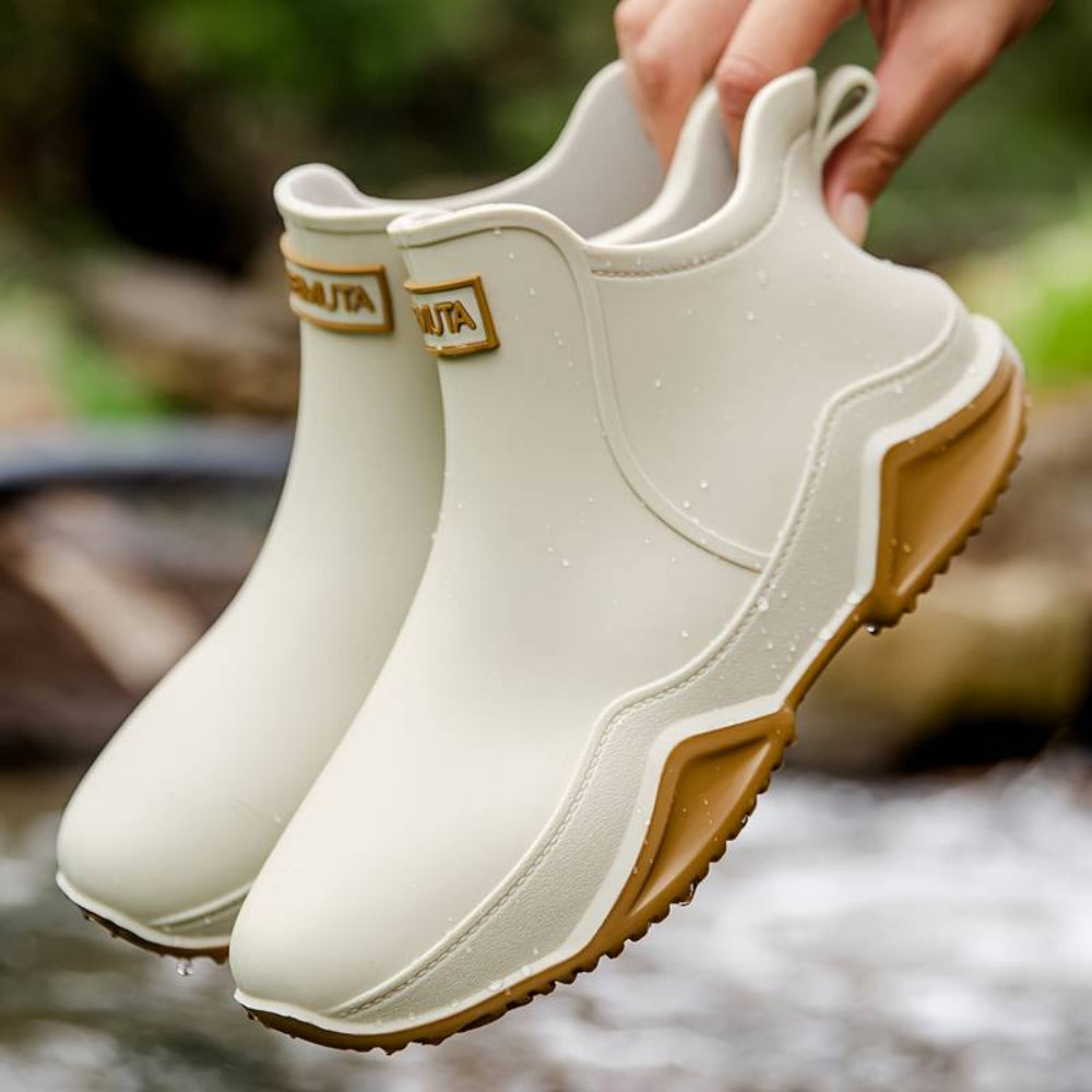 Bottes de pluie femme en caoutchouc imperméables à tige mi-haute 6
