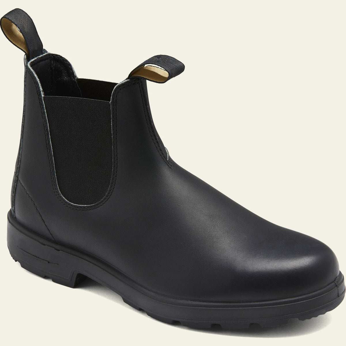 Bottines chelsea femme en cuir à talon plat et bout rond 6