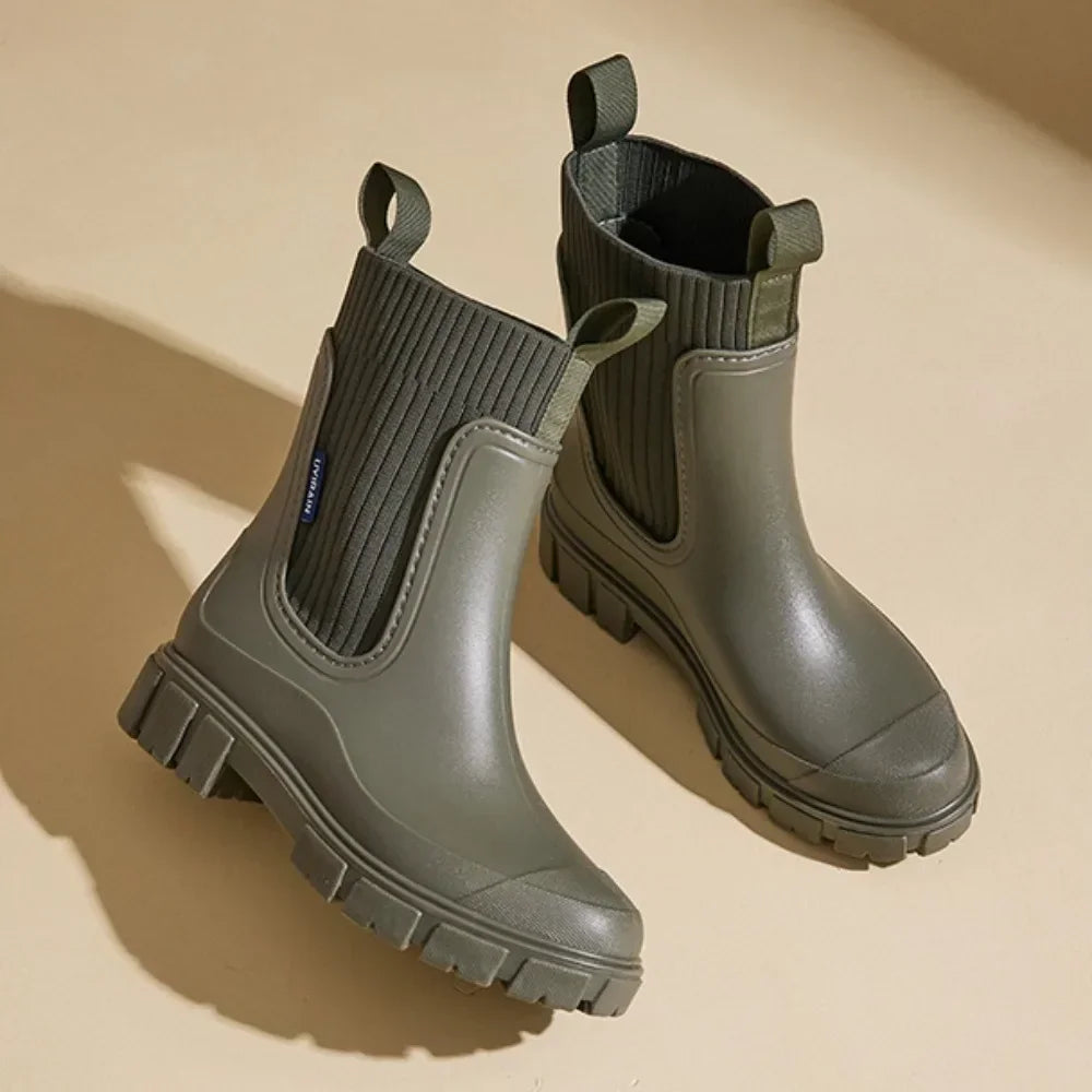Bottines chelsea femme imperméables à enfiler avec semelle antidérapante 10