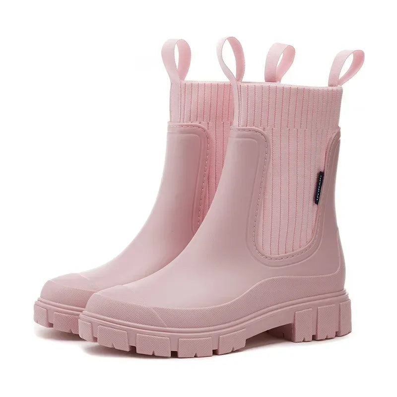 Bottines chelsea femme imperméables à enfiler avec semelle antidérapante 2