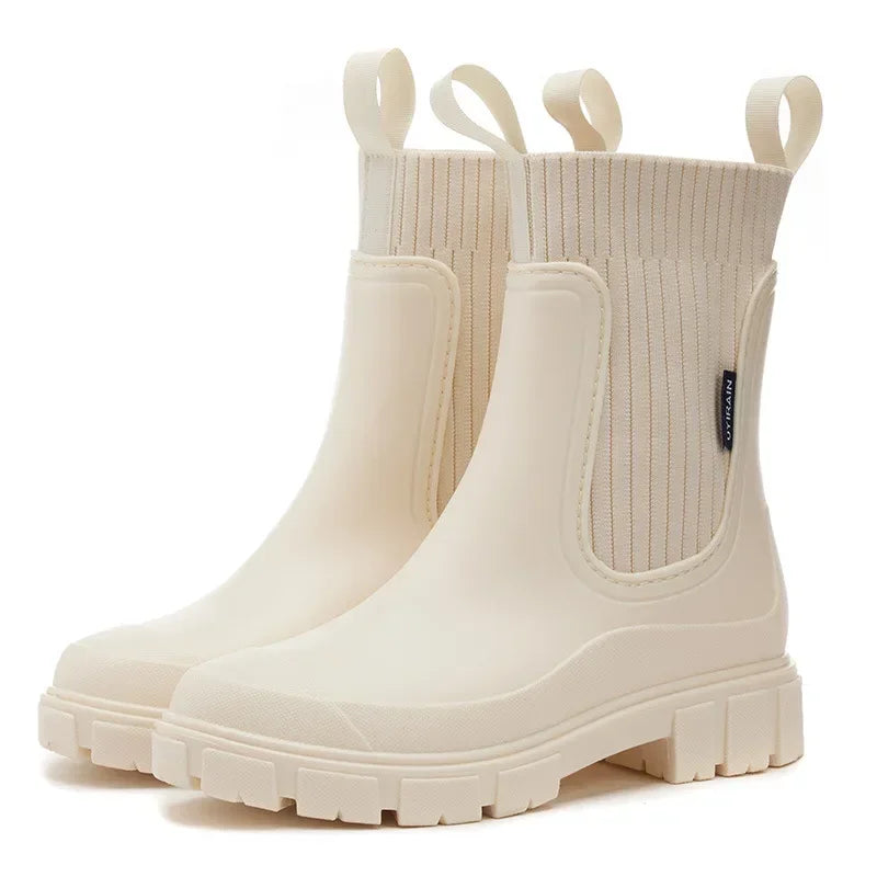 Bottines chelsea femme imperméables à enfiler avec semelle antidérapante 3