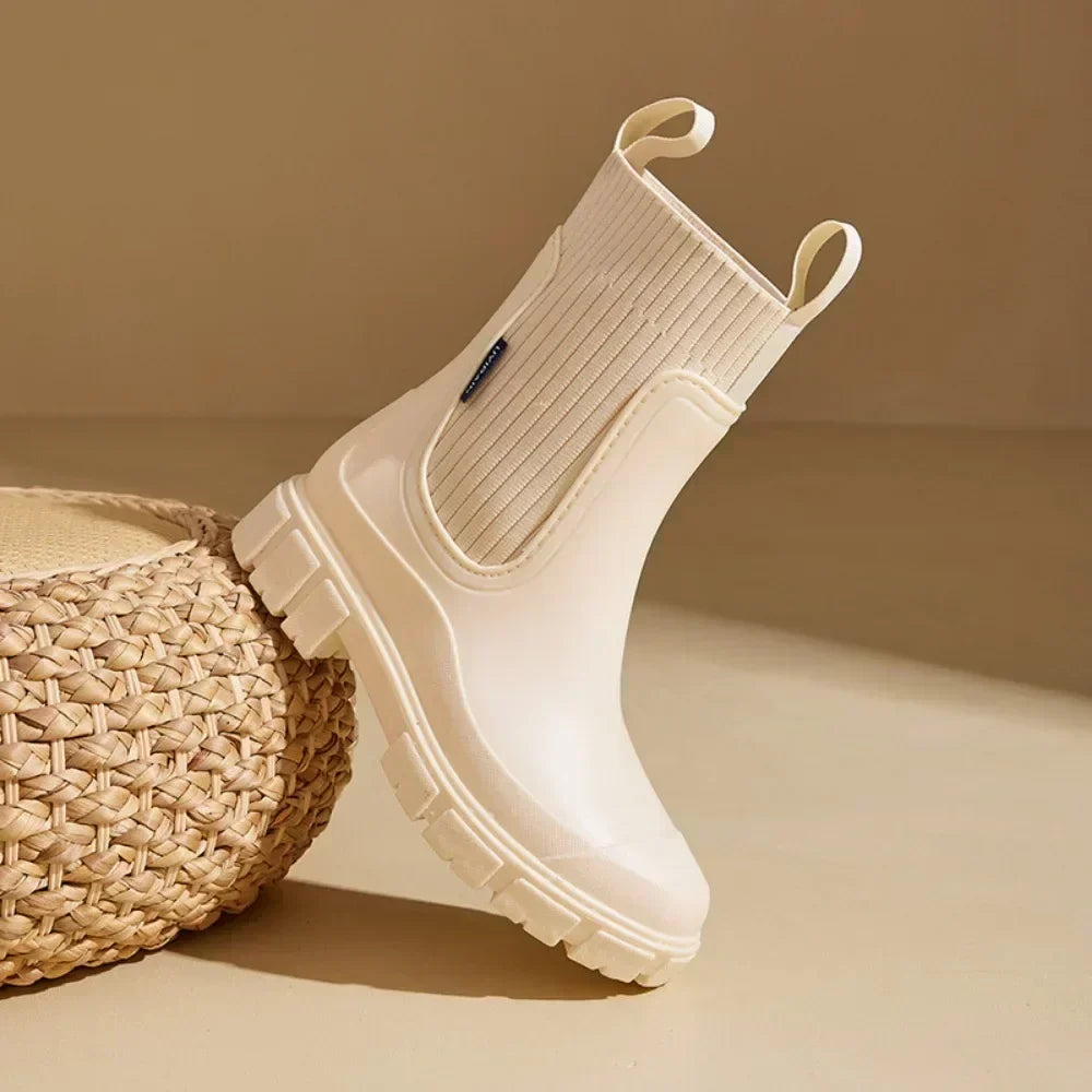Bottines chelsea femme imperméables à enfiler avec semelle antidérapante 8