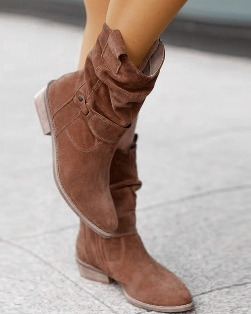 Bottines femme souples à bride à boucle et petit talon 4