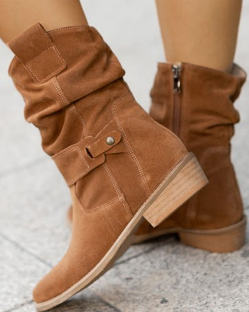 Bottines femme souples à bride à boucle et petit talon 9