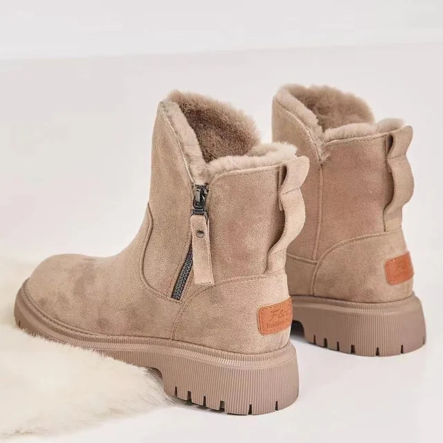 Bottines fourrées femme pour l'hiver à fermeture éclair latérale et semelle antidérapante 3