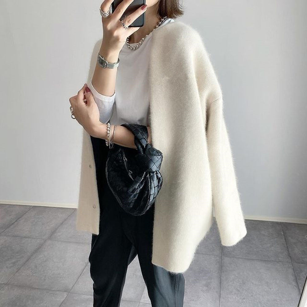 Cardigan femme léger en coton mélangé à coupe ample 9