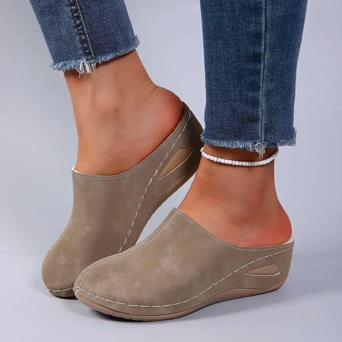 Chaussons femme à enfiler bout fermé semelle confort 6