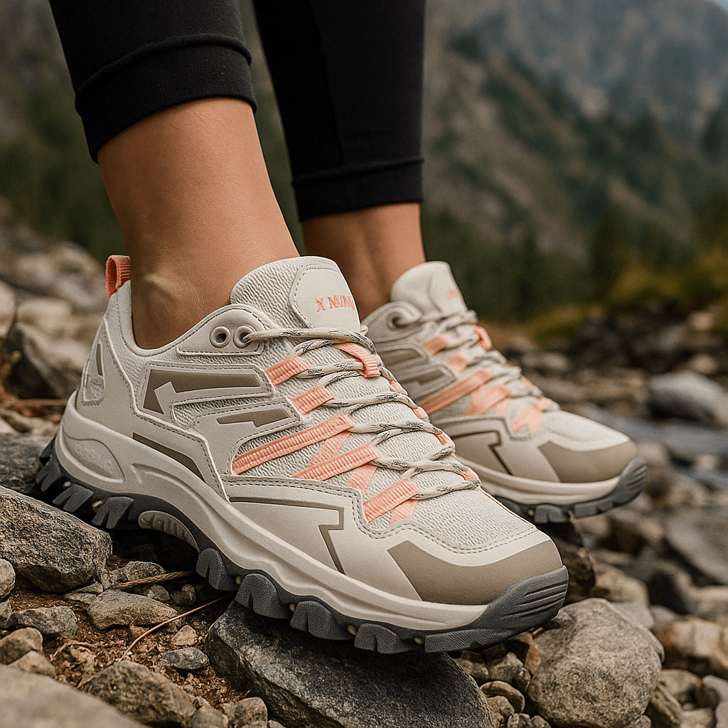 Chaussures de randonnée femme déperlantes et respirantes en textile à semelle antidérapante 1