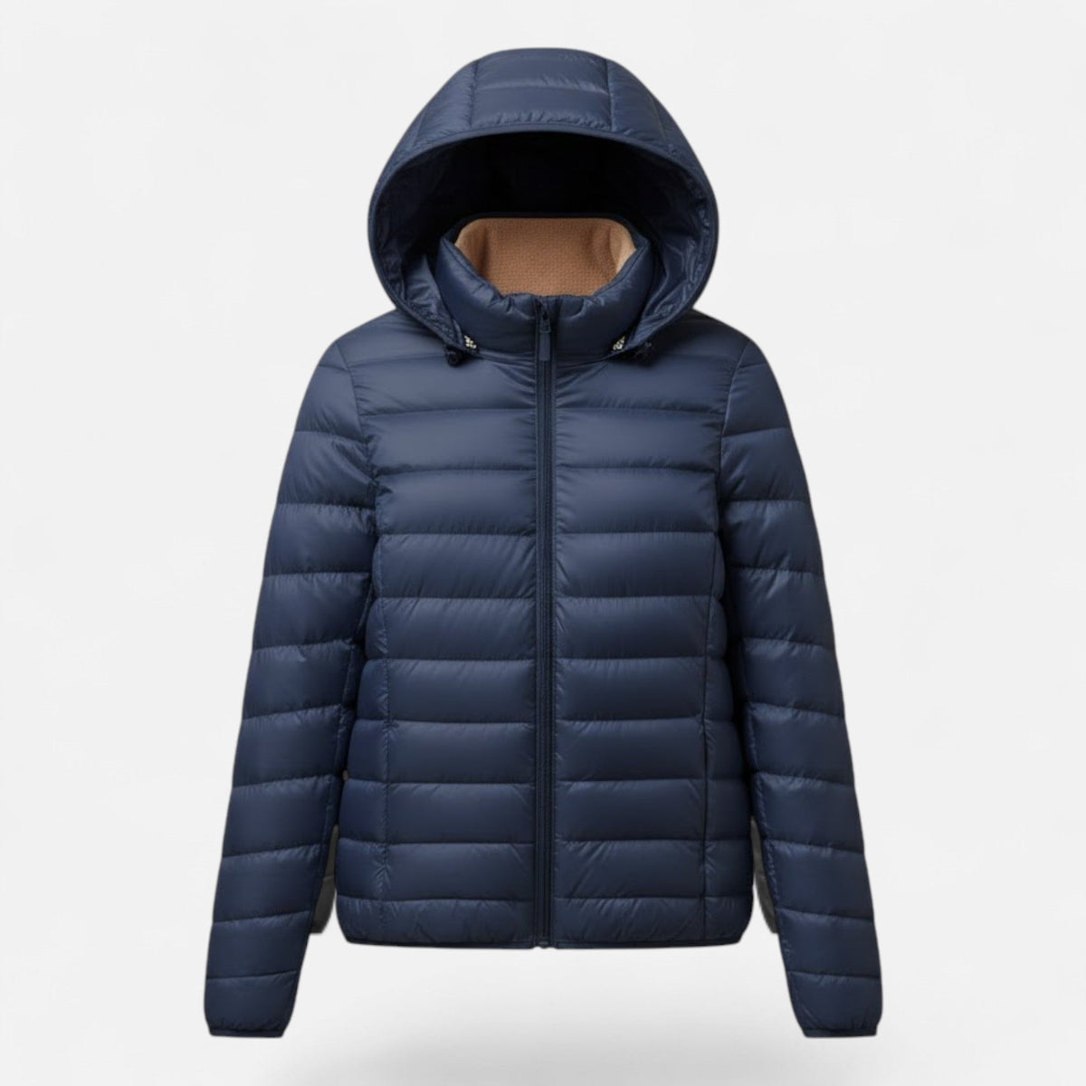 Doudoune femme courte légère à capuche grande taille 2