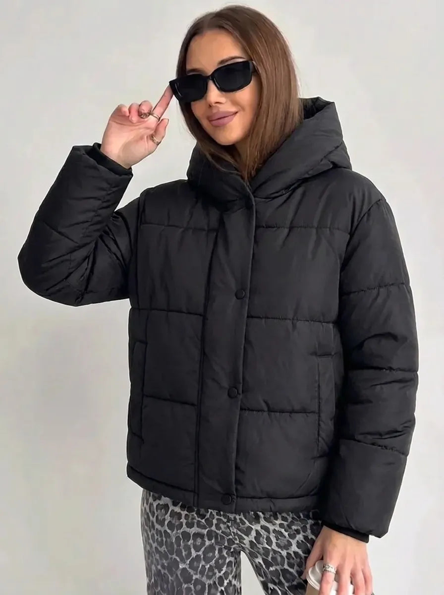 Doudoune femme oversize à capuche et poches intégrées 4