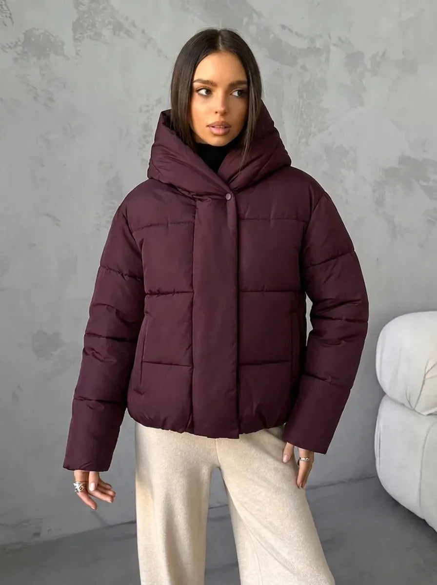 Doudoune femme oversize à capuche et poches intégrées 7