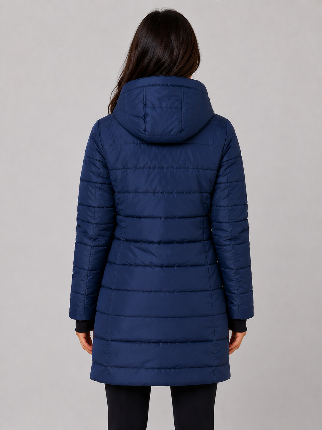 Doudoune longue femme à capuche matelassée 6
