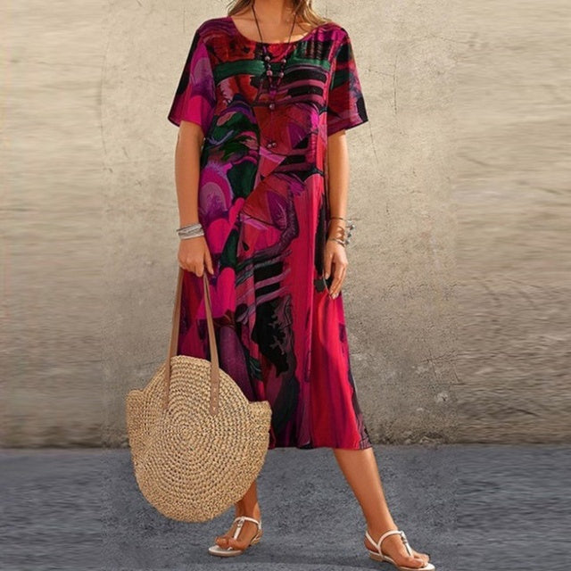 Robe d’été décontractée à coupe ample femme
