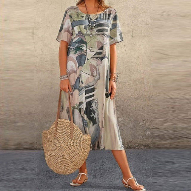 Robe d’été décontractée à coupe ample femme