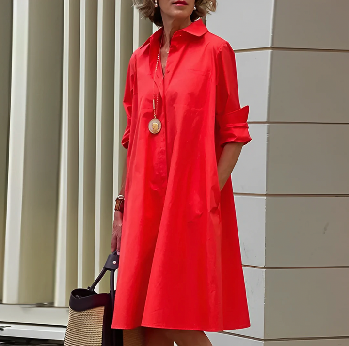 Robe chemise élégante femme