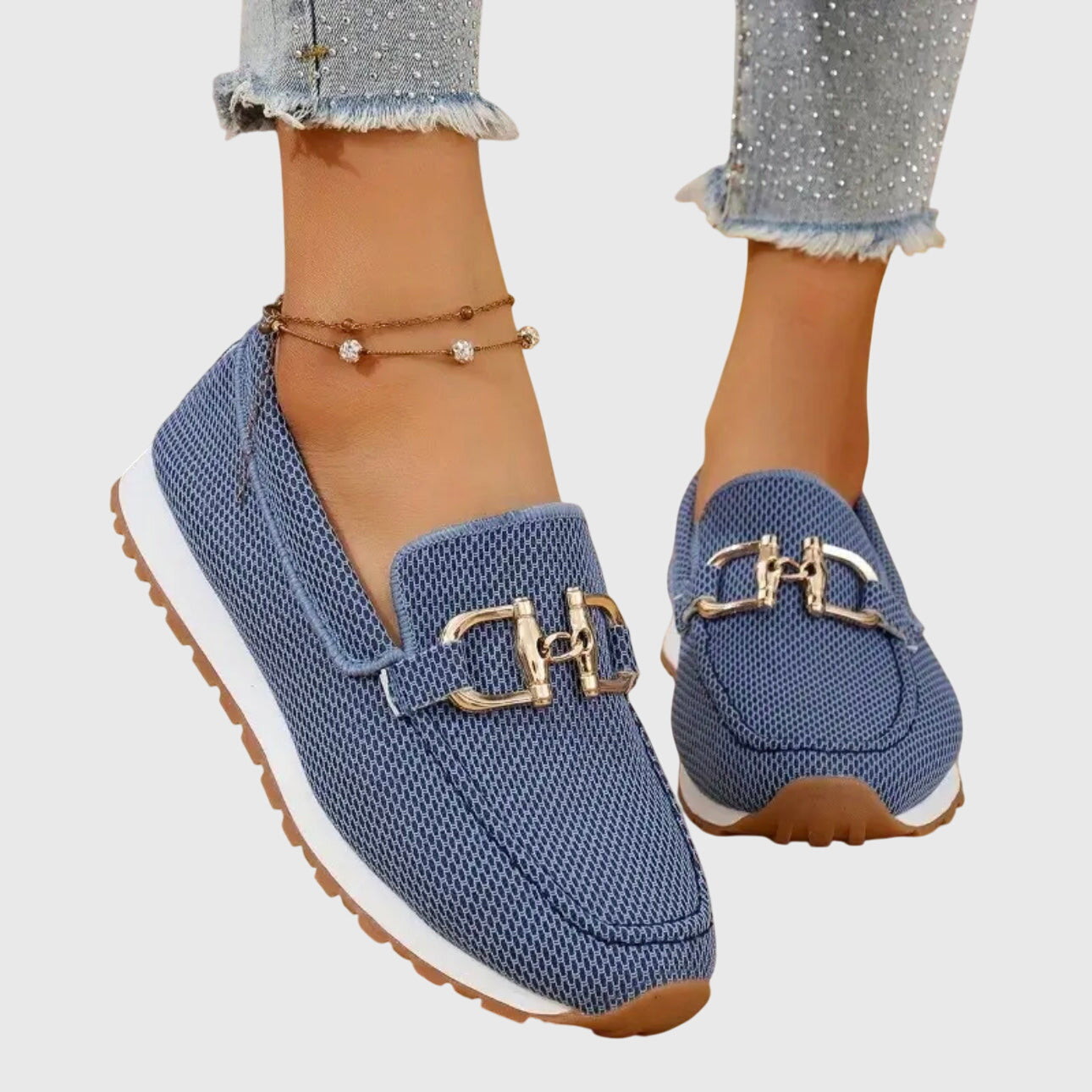 Mocassins femme en maille à semelle amortissante 4